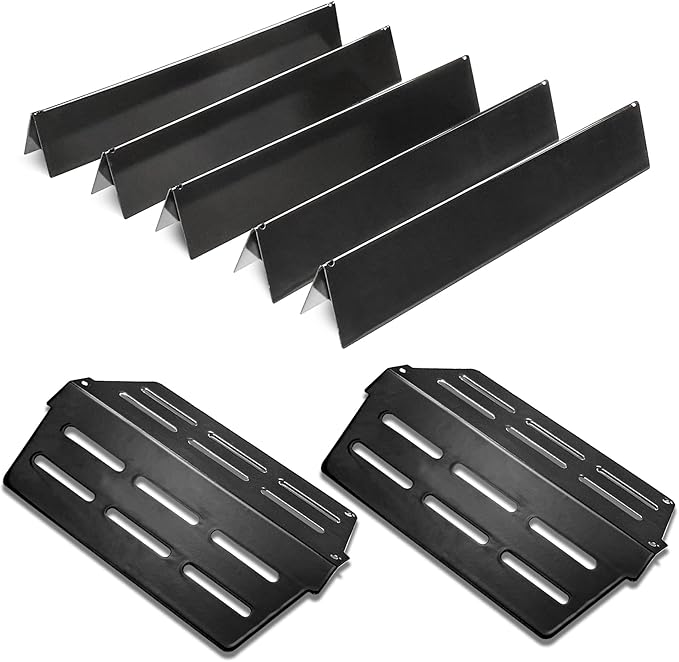 Heat Deflectors for Weber Genesis 300 Series Grills,Compatible with Genesis E310 E320 E330 S310 S320 S330 - Replacement Parts for Weber 7620 7621 7622 65055, 17.5 inch Heat Shield Plates