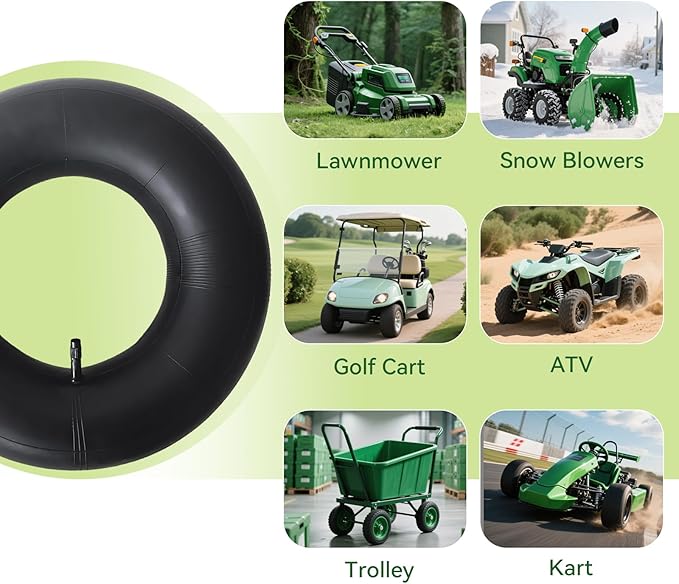 2 Pack 11x4.00-5 11x4.50-5 11x6.00-5 4.10/3.50-5 Inner Tube Heavy Duty with Straight Valve Stem Replacement for Wheelbarrows, Mowers, Hand Trucks Garden Carts, Golf Cart