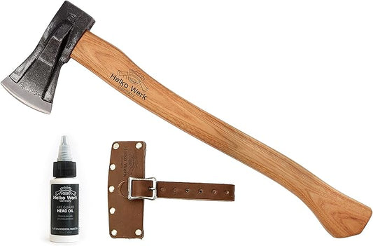 1844 Helko Werk Germany Traditional Mini Spalter - Made in Germany Compact Splitting Axe, Small Wood Splitting Hatchet - Head 2-1/2 lbs, Handle 20 in. (Mini Spalter) #13511