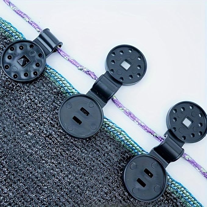 20 Pieces Shade Cloth Clips,Black,Sunshade Cloth, Bird Proof Net, Garden Netting, Greenhouse Nets,Woven Net Heavy Duty Lock Grip, Detachable and Reusable