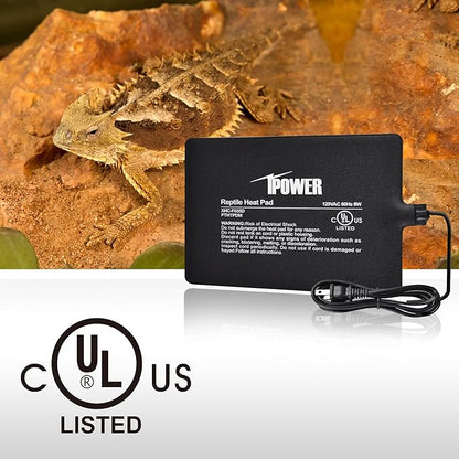 iPower 6X8 Inch Reptile Heat Pad Under Tank Heater Terrarium Warmer Heating Mat and Digital Thermostat Controller for Turtles Lizards Frogs and Other Small Animals