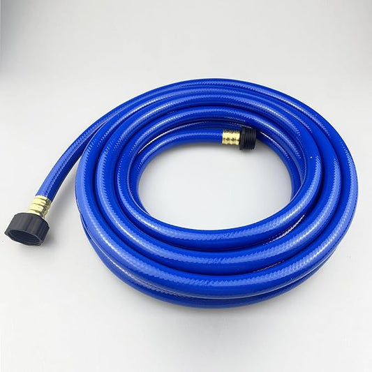 PVC Garden Hose 1/2 Inch, Flexible Water Hose with Male and Female Fittings, No Leaking, Heavy Duty, for Household, Outdoors, Lawns, Patio (20 FT, Blue, Plastic Fittings)