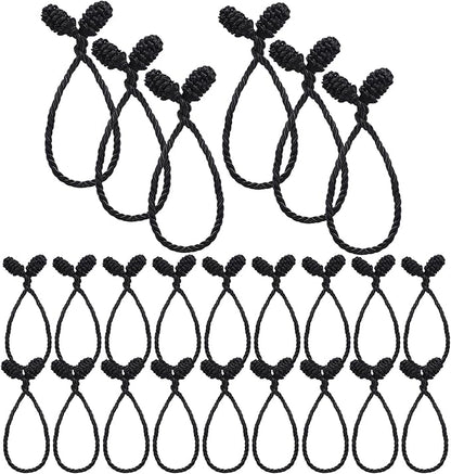 Shappy 24 Pieces Christmas Garland Banister Ties Christmas Decorative Reusable and Flexible Twist Ties for Garland, Banister Home Decoration (Black)