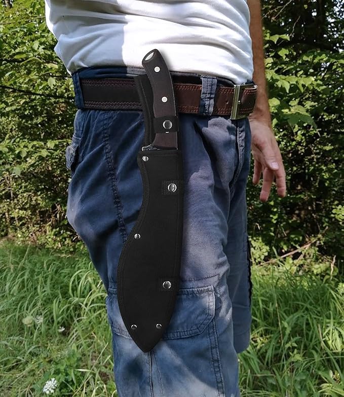 JXE JXO Machete, 14.5" Full Tang Machete for Cutting Trees Heavy Duty, 3Cr13 Steel with Nylon Sheath for Yard Work, Bushcraft and Outdoor