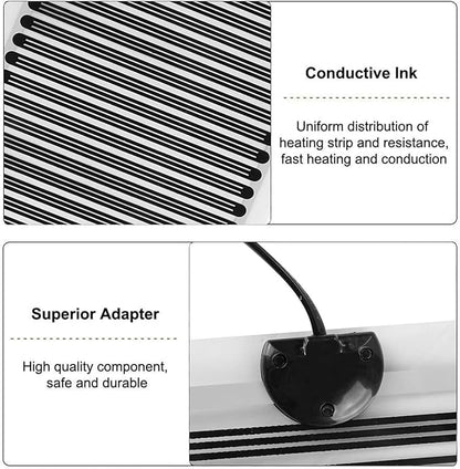 KABASI Reptile Heat Mats, 2nd-Gen 25W 16.5x8.7 inch Non-Adhesive Reptile Heating Pad with Temperature Adjustment, Waterproof Under Tank Terrarium Heating Mat for Tortoise Snakes