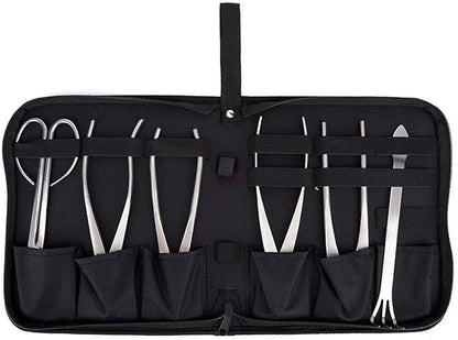 Bonsai Tools Set, 6pcs Stainless Steel Bonsai Garden Plant Tree Scissors Trimming Cutting Tool Set with Storage Bag, Garden Plant Tools