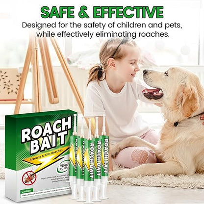 Roach Gel Bait 10 Pack - Fast-Acting Indoor Cockroach Infestation Killer Gel for Indoor Pest Control, Targets German American Oriental Roaches, Includes Gloves and Applicator