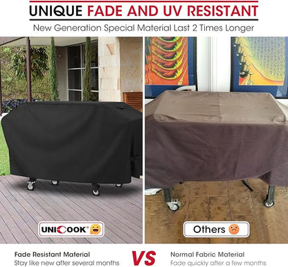 Unicook Griddle Cover for Blackstone 36 Inch 4 Burner Grill, Unique UV Resistant Waterproof Vinyl with Polyester Lining, Flat Top Gas Grill Cover for Pit Boss, Nexgrill, Camp Chef, Blue Rhino Razor