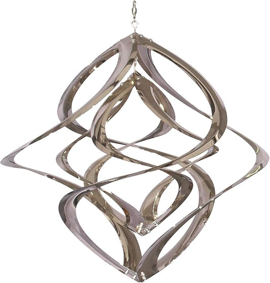 Red Carpet Studios The Original Double Helix Cosmix Wind Spinner, 14-Inch, Chrome