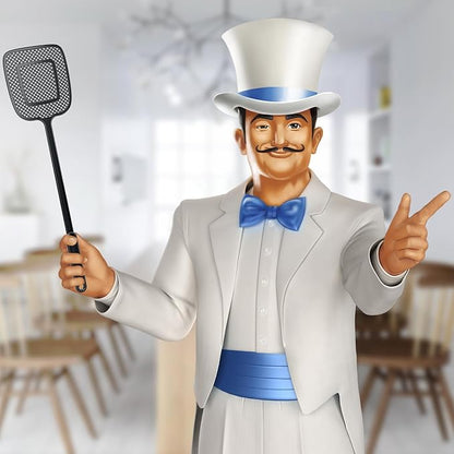 MR.SIGA Heavy Duty Long Handle Fly Swatter, Black, 6 Pack