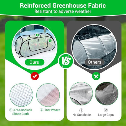 Garden Covers for Raised Beds, Pop Up Raised Garden Bed Cover, Garden Row Plants Cover Accelerator, Greenhouse Cover for Protecting Seedlings Fruits Vegetable Rows 45" L x 22" W x 16" H(2 Pack)