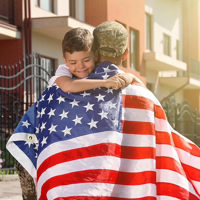 4x6 American Flag Outdoor Heavy Duty,4by 6 American Flag,US Flag,4' x 6' America Flag,America Flags For Outside 4x6,Embroidered USA Flags 4x 6,Long Lasting Best High Wind all Weather US Flags