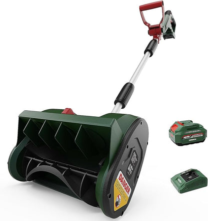 Mellif Cordless Snow Shovel, 12-Inch Brushless Snow Blower Compatible with Makita 18v Battery, Includes 4.0Ah Battery & Charger Kit, Lightweight with Adjustable Chute, Weather-Resistant