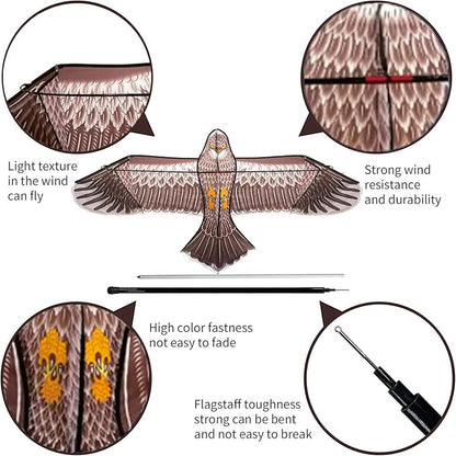 eyijklzo Bird Scarer Flying Kite Crops Farm Flying Bird Hawk Flying Kite