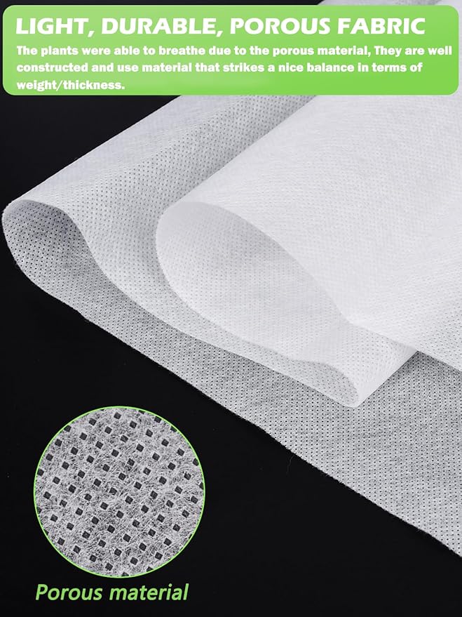 Abimars Thicker Plant Covers Freeze Protection 1.77 oz/yd², 6.5ft x 33ft Reusable Floating Row Cover for Garden, Frost Cloth Plant Freeze Protection, Plant Blanket for Outdoor Plants