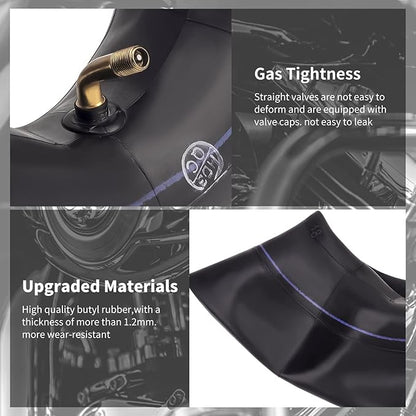 AHL Tire Inner Tubes for 4.10 3.50-4 4.10/3.50-4 Wheelbarrows Tractors Mowers Hand Trucks Dollies Dolly Trailers Garden Trolley Snowblower Utility Golf Go Carts Wagons 410/350-4 (2 Packs）
