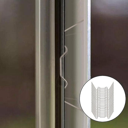 100 PCS Greenhouse Glazing Clips, Stainless Steel W Type Clip, Aluminium Greenhouse Care, W-Wire Green House Fitting