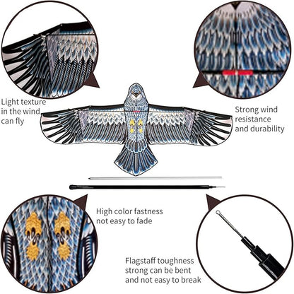 eyijklzo Bird Scarer Flying Kite Crops Farm Flying Bird Hawk Flying Kite