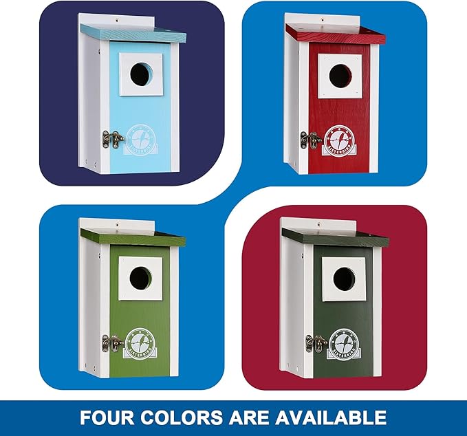 Bird Houses for Outside, Lime Green Bird House, Bluebird Houses for Outside, Garden Decoration Birdhouses for Outdoors, Bluebird Finch Swallow Wren Chickadee