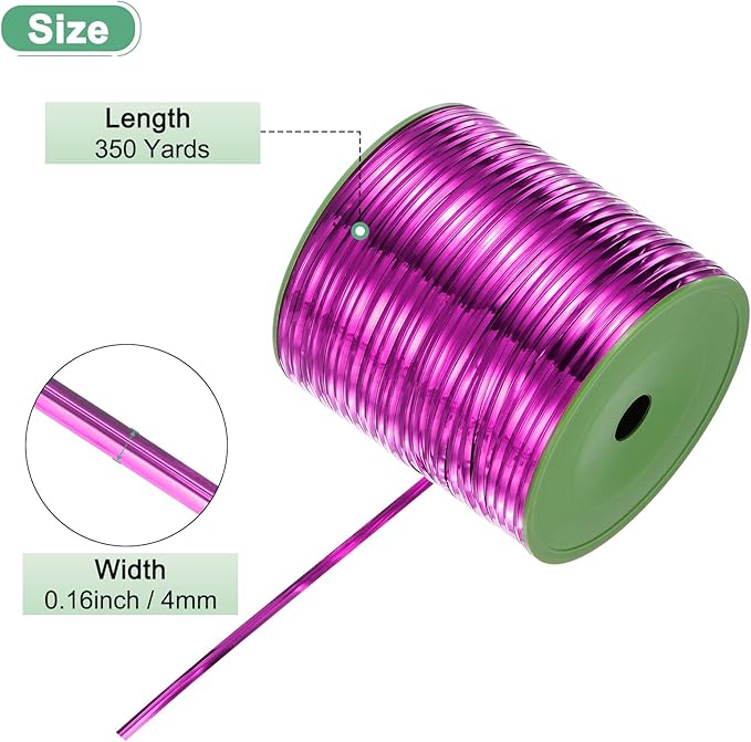 Metal Twist Ties, 350 Yards Metallic Twists Tie Bread Twisty-Ties for Party Decoration/Garden Plant/Gift Wrapping Bag/Cake/Pops Candy/Bakery Bags [Rose Red]