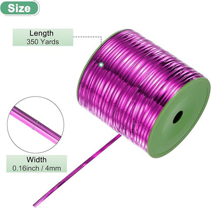 Metal Twist Ties, 350 Yards Metallic Twists Tie Bread Twisty-Ties for Party Decoration/Garden Plant/Gift Wrapping Bag/Cake/Pops Candy/Bakery Bags [Rose Red]