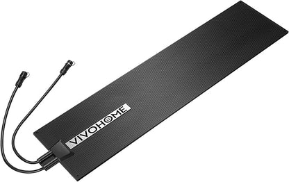 VIVOHOME 10" x 38" Snow Melting Mat with Grounding Wires, 0.35" Thickened SBR Rubber Heated Outdoor Mats, Heated Walkway Mats 1 Pack (Power Cord Not Included)