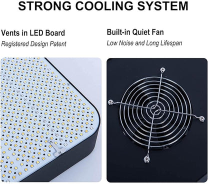 FECiDA 2025 Upgrade Professional LED Grow Light 400 Watts Actual Power, 3x3 2x4 ft Grow Gent Light for All Growth Stages, Higher Output, Dimming Function Makes Greater Harvest and Saving Money