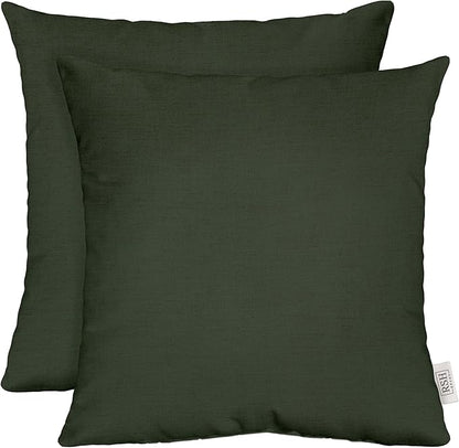 RSH DECOR: Sunbrella Play Square Throw Pillows Set of 2 | 17" x 17" | Water and Fade-Resistant Performance Fabric | Outdoor Pillow Covers with Down-Alternative Inserts | Play Jungle