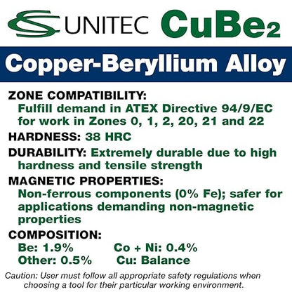 CS Unitec | Non-Sparking Pick Head Axe | 4 lbs. | TUV Certified | Copper Beryllium | Non-Magnetic | Corrosion Resistant | EX1203-1850B