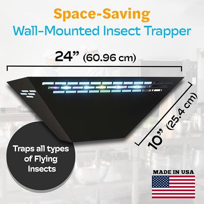 Gardner WS-85 Indoor Fly Trap with Proprietary LED, Decorative Wall Sconce Fly Light -40,000 Hour Rated Bulb, No Zap and Smell, Built to Last for Restaurants and Cafes, Made in USA for Commercial Use