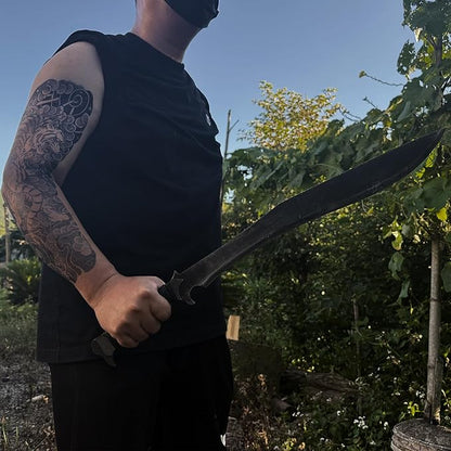 High Manganese Steel Blade Machete for Cutting Trees Heavy Duty Full Tang Outdoor Survival Hunting Tactical Sword