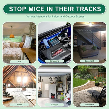 Rodent Mouse Repellent 28 Pieces, Peppermint Oil Moth Balls for Mice Rats Deterrent, Natural Pest Control Pouches for Chipmunks, Squirrels, Safe for Humans & Pets, Skunks, Indoor and Outdoor Use