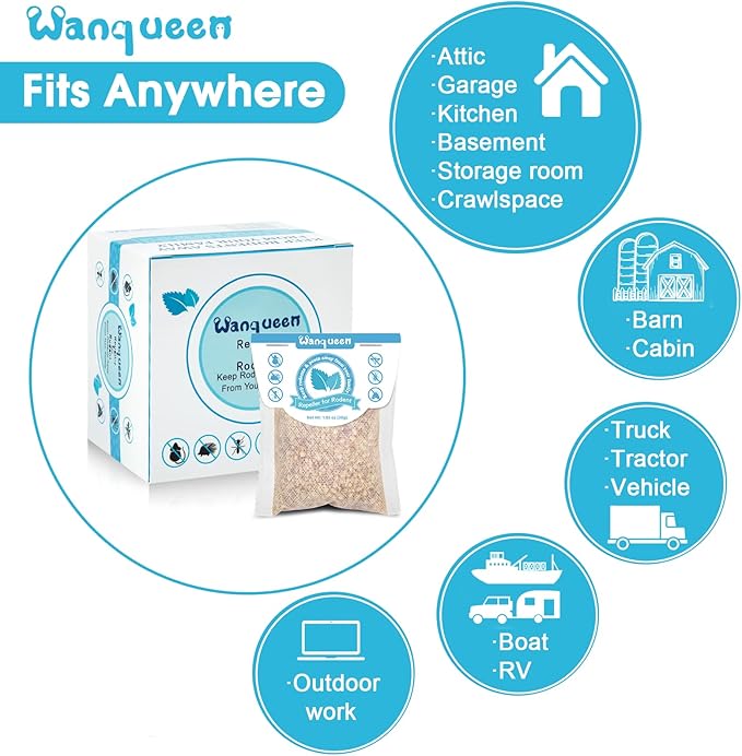 8 Pack Mouse Repellent Pouches with Peppermint Oil, Rodent Repellent, Mice Repellent Indoor& Outdoor, Best Mouse Deterrent, Natural Rat Repellent Indoor - Safe for Pets and Kids