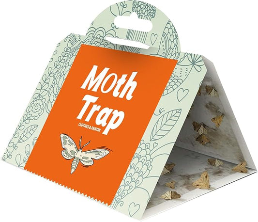 Pantry Moth Traps 10-Pack Safe and Effective for Food and Clothing- Glue Traps with Pheromones for Wool Closet Carpet Food and Cupboard K03