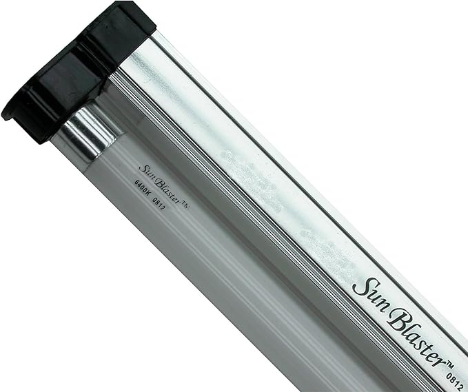 SunBlaster T5HO 2 Feet 24 Watts, 6400 Kelvin Grow Light Lamp Ballast Fixture with NanoTech Reflector for Indoor Home Gardens and Plants