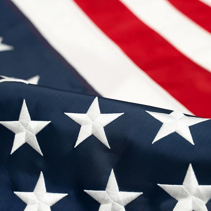 Homissor American Flag 4x6 Heavy Duty Outdoor USA US Flags for Outside Embroidered Stars Sewn Stripes Indoor With Brass Grommets