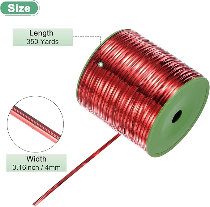 Metal Twist Ties, 350 Yards Metallic Twists Tie Bread Twisty-Ties for Party Decoration/Garden Plant/Gift Wrapping Bag/Cake/Pops Candy/Bakery Bags [Red]