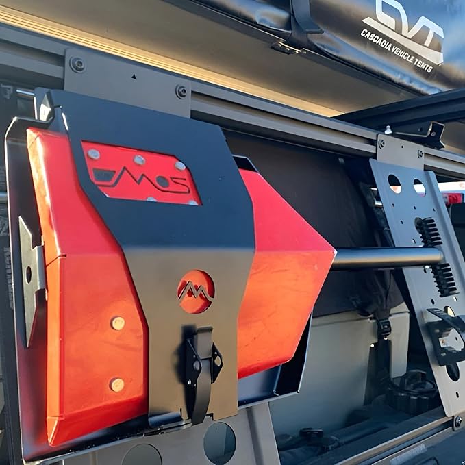 DMOS Delta Shovel - Collapsible Heavy-Duty Steel Folding Shovel for Camping, Overlanding, Survival, Military, Hunting, & Off-Road Use - Racing Red - Regular