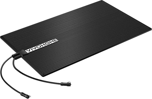 VIVOHOME 23" x 40" Snow Melting Mat with Grounding Wires, 0.35" Thickened SBR Rubber Heated Outdoor Mats, Heated Walkway Mats 1 Pack (Power Cord Not Included)