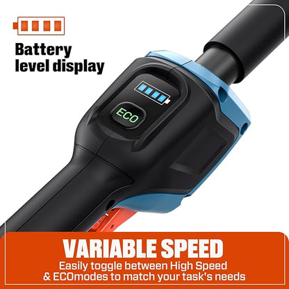 SENIX 16-Inch String Trimmer, 60V Cordless Weed Wacker, Variable Speed, 3.0Ah Battery and Charger Included