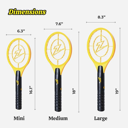 ZAP IT! Electric Fly Swatter Racket - 3,500 Volt Bug Zapper Racket - Battery-Powered Fly Zapper and Mosquito Racquet Zappers with AA Batteries Included - Lightweight and Compact for Indoors or Outdoor