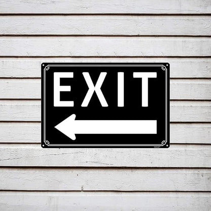 12x16"Exit Sign with Right Arrow - High-Intensity Aluminum Parking Lot Sign, Weatherproof & Fade-Resistant, Ideal for Outdoor & Indoor Use - Curbside Sign(horizontal version)