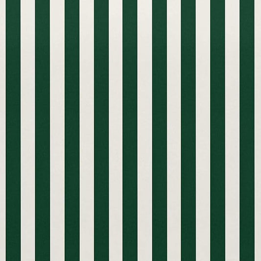 RSH DECOR: Deep Seating Cushion with Pillow Back | 25” x 25” Seat | Water and Fade-Resistant Spun Fabric | Outdoor Chair Cushion Set for Patio Furniture | Hunter Green & White Stripe