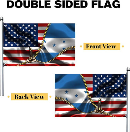 Vintage American America Usa Hondurans Honduras Flags For Outside Yard 3x5 Ft Double Sided Printed 100d Polyester Lightweight Garden Welcome Outdoor Banner Brass Grommets