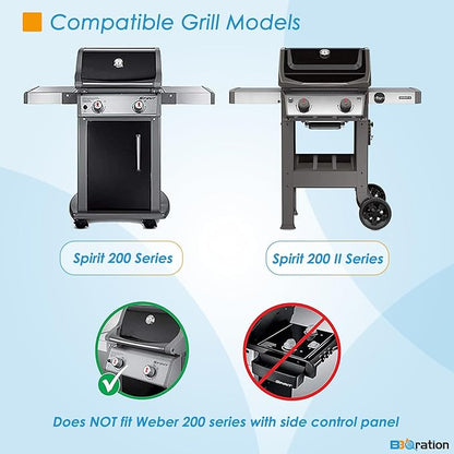 7637 17.5" Grill Grates Replacement for Weber Spirit I & II 200 Series, for Weber Spirit Grill Grates, Spirit 210, GS4 Spirit II 200 for Weber Spirit II Grill Parts, Cast Iron Grill Grates