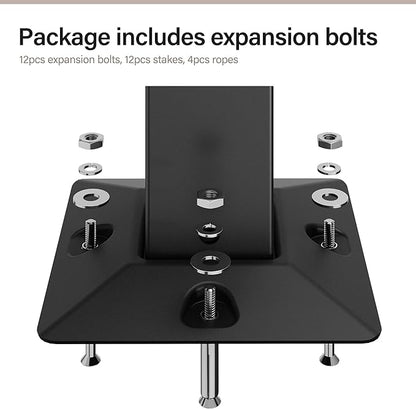 LAUSAINT HOME Outdoor Patio Gazebo 10'x10' with Expansion Bolts, Heavy Duty Gazebos Shelter Party Tent with Double Roofs, Mosquito Nettings and Privacy Screens for Backyard, Garden, Lawn, Cream White