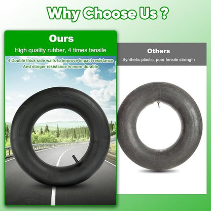 16x6.50-8 16x7.50-8 Inner Tubes, 2 Pack Heavy Duty Replacement Tire Inner Tubes with Straight Valve Stem for Wheelbarrow, Lawn Mower, Tiller, Tractor, Garden Cart, Golf Cart, Snow Throwers, etc