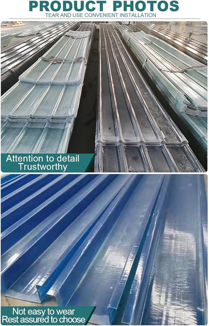 Plastic Roof Panels,Translucent Greenhouse Panel,Daylighting Roof Panels,Sturdy Panel,Cuts Easily,for Patio Garden Balcony etc.(35.43x110.23in)