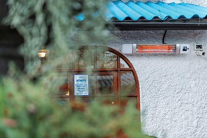 Infrared Patio Heater, Carbon Wall Mounted Heater 300/1500W, 6 Heat Modes Outdoor Heater, IP55 Waterproof, Instant Heat in 3 Seconds, Remote Control (WHITE)