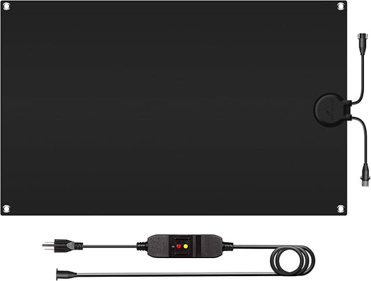 Walensee Snow Melting Mats for Entrances, 30" x 48" Graphene Heated Outdoor Doormats with Plug, No-Slip Rubber Snow Heating Mats, 3 in/h Speed, Ice Melts Pads for Winter Roofs, Backyards Snow Removal